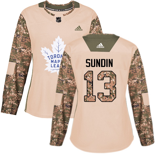 Adidas Maple Leafs #13 Mats Sundin Camo Authentic Veterans Day Women's Stitched NHL Jersey